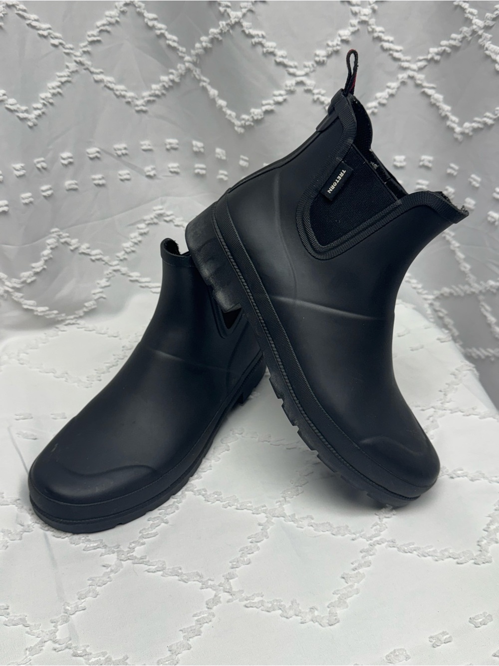Tretorn Black Rubber Ankle
Chelsea Rain Boots Size 8